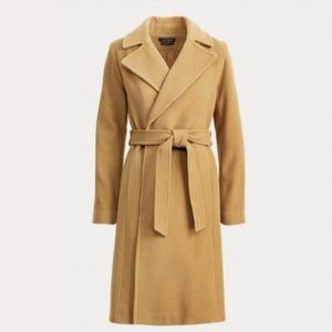 Ralph Lauren Wool-Cashmere Wrap Coat Size 12